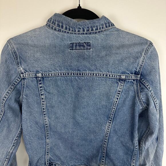 Vintage Old Navy Blue Jeans Youth 90s Y2K Retro Light Wash Denim Jean Jacket 16 - Picture 6 of 12